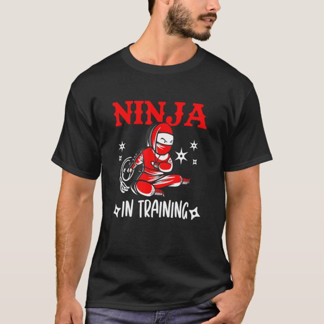 Ninja under utbildning för Shinobi Kids Karate T Shirt (Framsida)