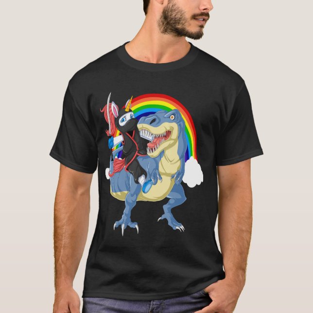 ninja unicorn ridtrex t shirt (Framsida)