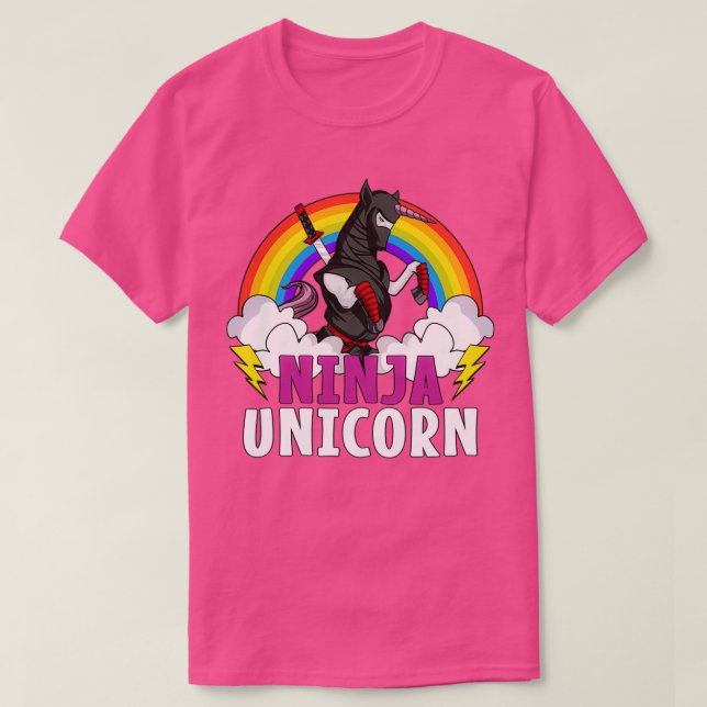 Ninja Unicorn Samurai T Shirt (Design framsida)