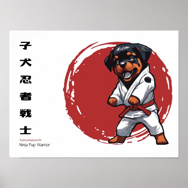 Ninja Valp Krigare Poster (Framsidan)