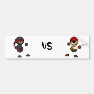 Ninja vs pirat bildekal