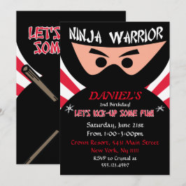 Ninja Warrior Birthday-inbjudan Inbjudningar