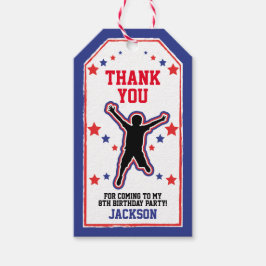 Ninja Warrior Boys Birthday Presentetikett