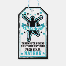 Ninja Warrior Boys Black and Teal Tack Märkre