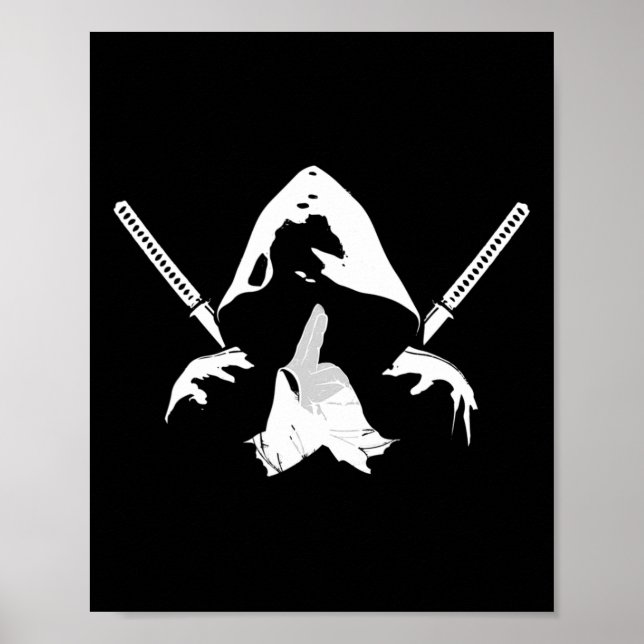 Ninja Warrior Bushido Samurai Sword Fighter Martia Poster (Framsidan)