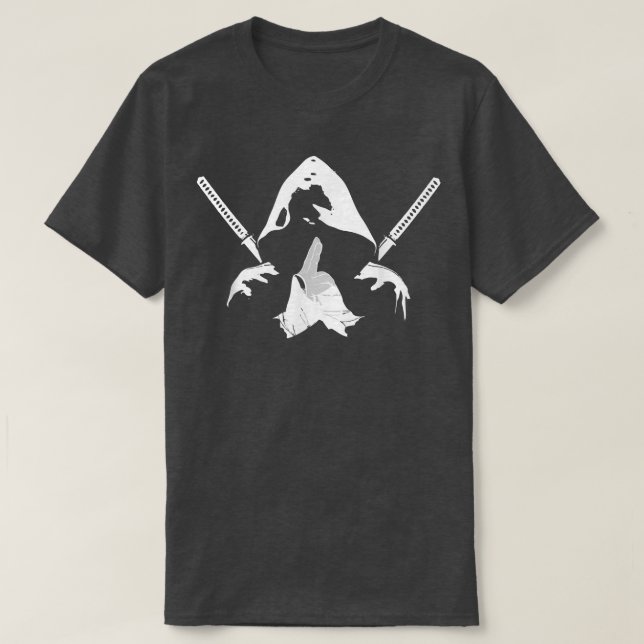 Ninja warrior bushido samurai-värdvärgshämmare t shirt (Design framsida)