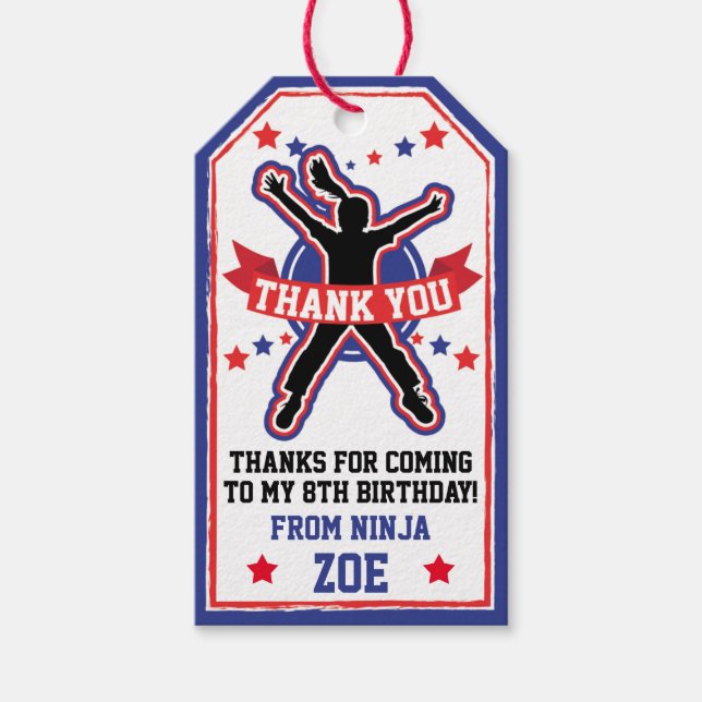 Ninja Warrior Flick kalas Presentetikett (Framsidan)