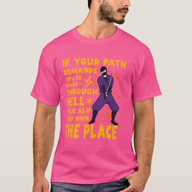 Ninja Warrior Funny T Shirt (Framsida)