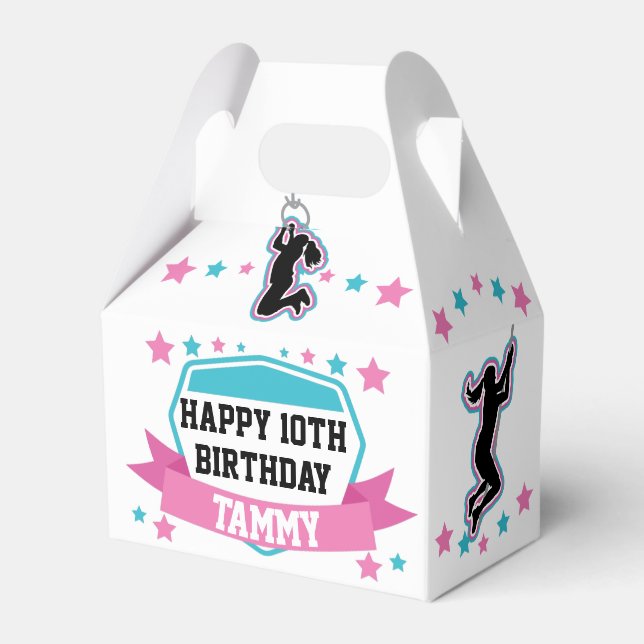 Ninja Warrior Girls Birthday Favour Box Presentaskar (Framsidan Sidan)