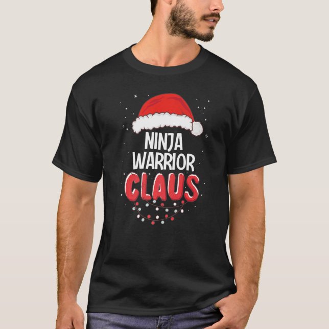 Ninja Warrior Jultomten Julmatchande Costu T Shirt (Framsida)