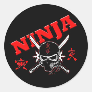 Ninja Warrior Runt Klistermärke