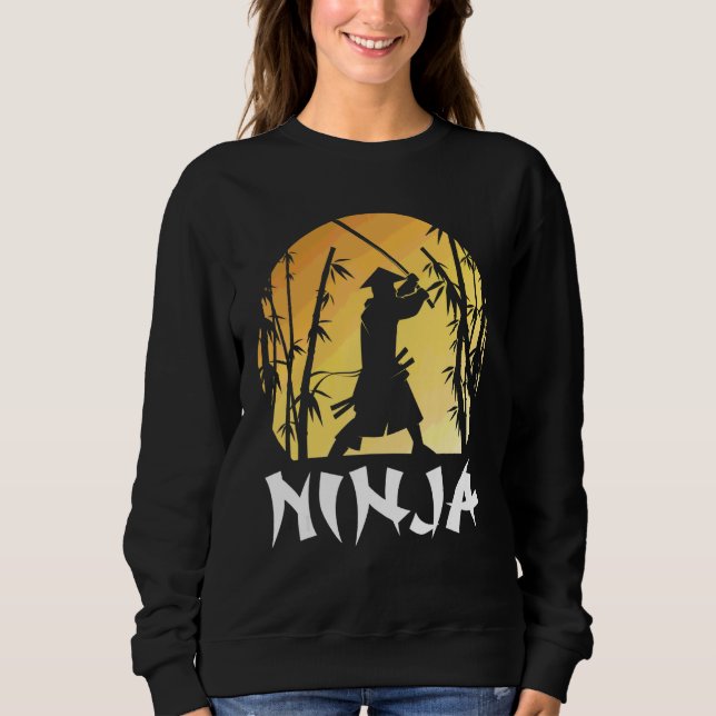 Ninja Warrior Samurai Japanskt Katana Svärd Asien T Shirt (Framsida)