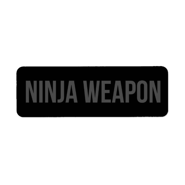 Ninja Weapon Sticker Returadress Etikett (Framsidan)