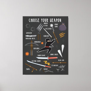 Ninja Weapons Jigszle Puzzle Canvastryck
