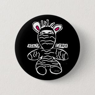 Ninja Zebra - Button Knapp