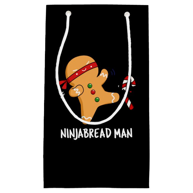 Ninjabread Man Funny Gingerbröd Pun Mörk BG (Framsidan)