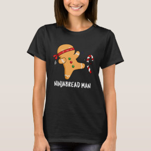 Ninjabread Man Funny Gingerbröd Pun Mörk BG T Shirt