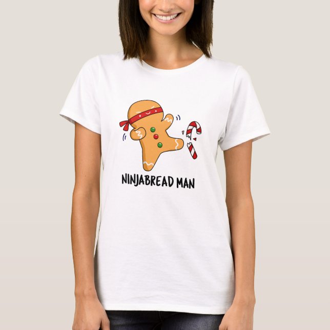 Ninjabread Man Funny Gingertea Pun T Shirt (Framsida)