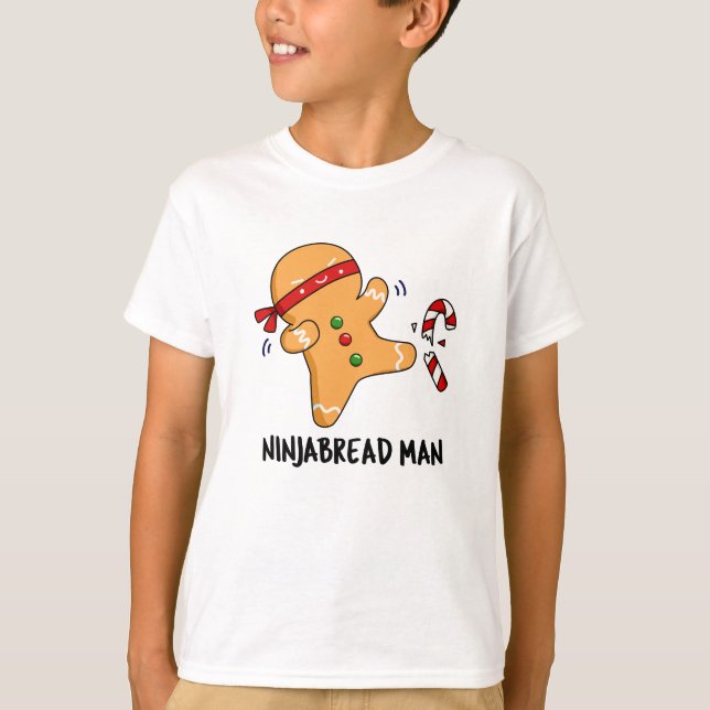 Ninjabread Man Funny Gingertea Pun T Shirt (Framsida)