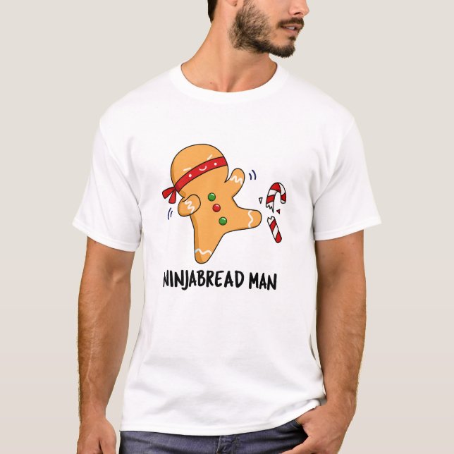 Ninjabread Man Funny Gingertea Pun T Shirt (Framsida)
