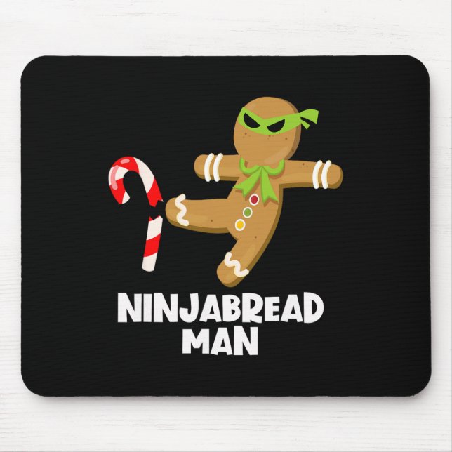 Ninjabread man roligt ginja kicking candy cane chr musmatta (Framsidan)