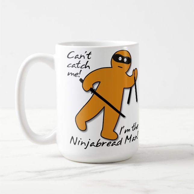 Ninjabread Ninja Pepparkaksgubbe Rolig Mugg (Vänster)