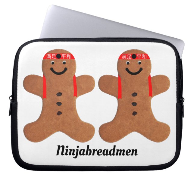 Ninjabreadman biscuit (cookie) Electronics Bag Laptop Fodral (Framsidan)