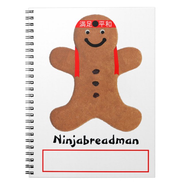 Ninjabredman biscuit (cookie) anteckningsbok (Framsidan)