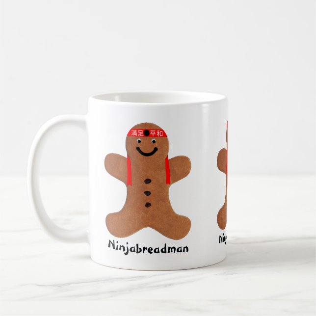 Ninjabredman biscuit (cookie) kaffemugg (Vänster)