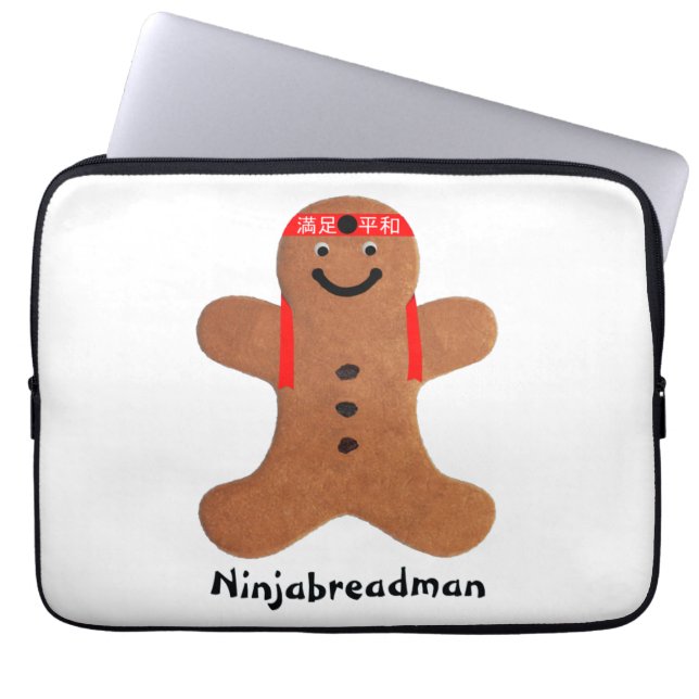 Ninjabredman biscuit (cookie) laptop fodral (Framsidan)