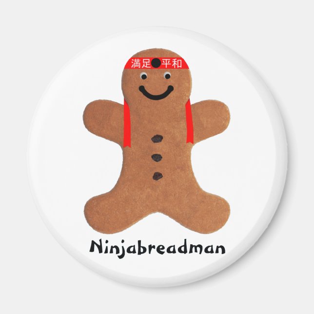 Ninjabredman biscuit (cookie) magnet (Framsidan)