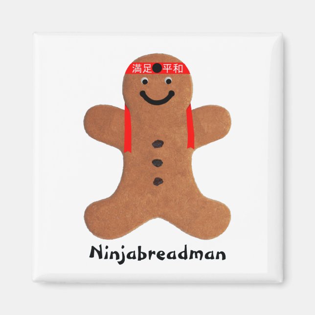 Ninjabredman biscuit (cookie) magnet (Framsidan)