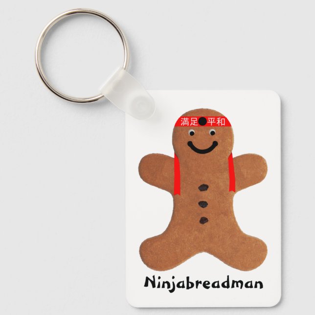 Ninjabredman biscuit (cookie) nyckelring (Framsida)