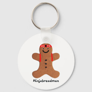 Ninjabredman biscuit (cookie) nyckelring
