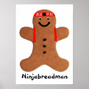 Ninjabredman biscuit (cookie) poster