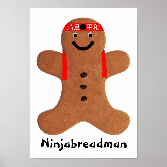 Ninjabredman biscuit (cookie) poster (Framsidan)