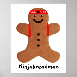 Ninjabredman biscuit (cookie) poster