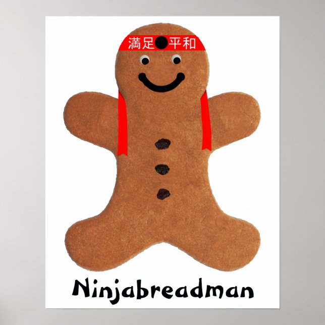 Ninjabredman biscuit (cookie) poster (Framsidan)