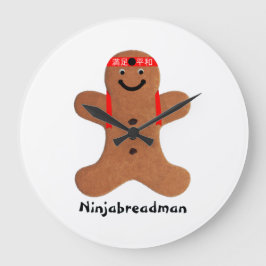 Ninjabredman biscuit (cookie) stor klocka