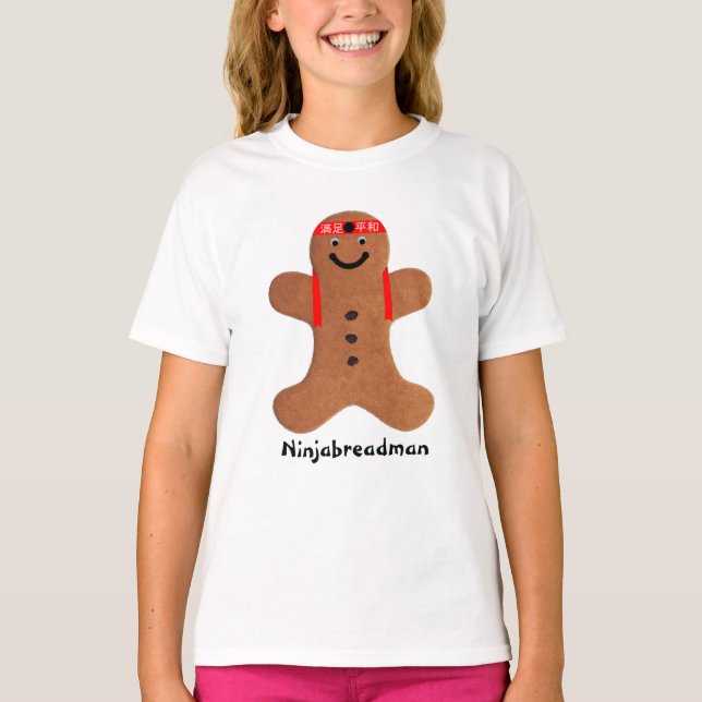 Ninjabredman biscuit (cookie) t shirt (Framsida)