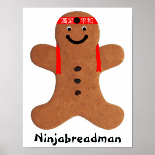 Ninjabredman biscuit (kaka) poster