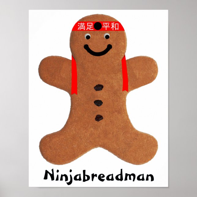 Ninjabredman biscuit (kaka) poster (Framsidan)