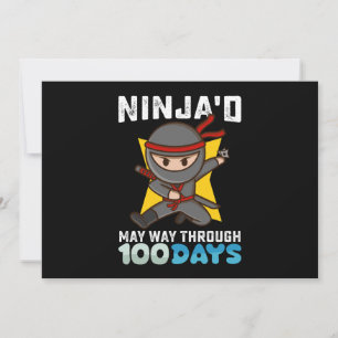 Ninja'd May way through 100 days School Inbjudningar