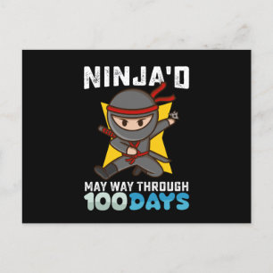 Ninja'd May way through 100 days School Vykort