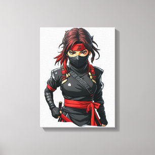 Ninjaflicka Canvastryck