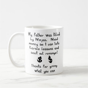 Ninjas dödade min far Rolig mugg Humor