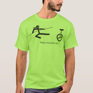 "Ninjas. Enhjulingar. Yeah.", Skjorta i Lime. Tee Shirt