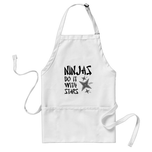 Ninjas gör det med stjärnor förkläde (Framsidan)