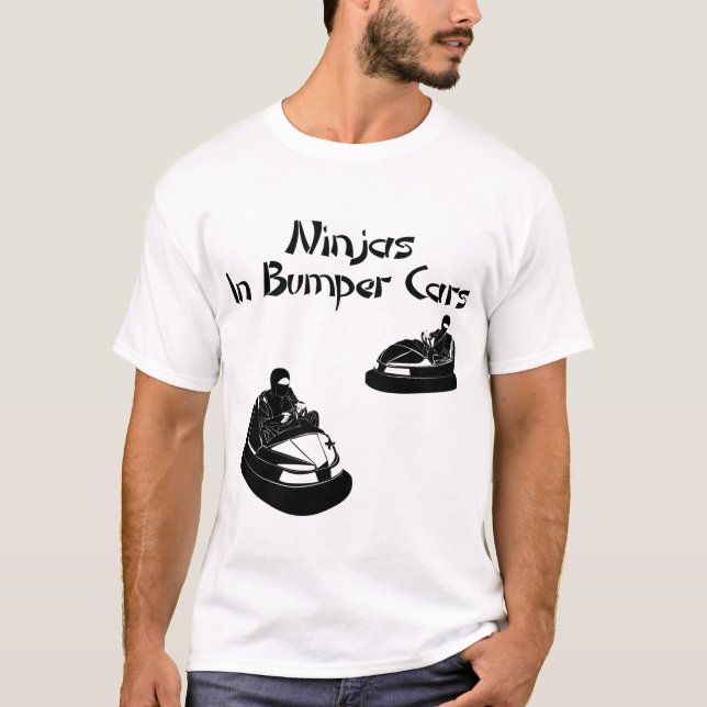 Ninjas i radiobiler - tända t-shirt (Framsida)