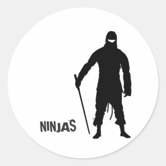 Ninjas Runt Klistermärke